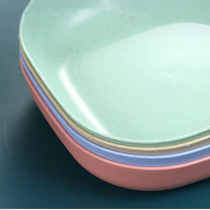 Square Dinner Plates with Holder